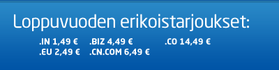 Loppuvuoden erikoistarjoukset